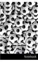 Notebook: Fútbol, Bola, Juego, Bolas De Los Deportes Cuaderno / Diario / Libro de escritura / Notas - 6 x 9 pulgadas (15.24 x 22.86 cm), 150 páginas, superfic