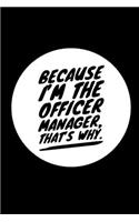 Funny Office Manager Blank College Ruled Line Paper