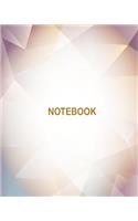 Notebook: Modern polygonal background: Journal Dot-Grid, Grid, Lined, Blank No Lined: Book: Pocket Notebook Journal Diary, 120 pages, 8" x 10"
