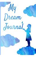 My Dream Journal: Self Exploration and Reflection, Black and White Illustrated, Double Page Spread, Dream Log, Medium Size