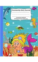 Penmanship Story Journal Composition Note Book 100 Sheets Primary Ruled Lines: Draw and Write / Mermaid Book / Primary Paper / Blank Drawing Space / Educational / Handwriting Book / Penmanship Lines / Primary Lines / Handwritin