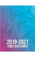 Three Year Planner 2019-2021: 36 Month Yearly Planner Monthly Calendar V10