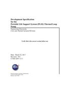 Development Specification for the Portable Life Support System (Plss) Thermal Loop Pump