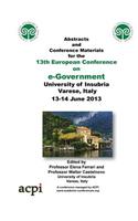 ECEG 3013 - Proceedings of the 13th European Conference on e-Government