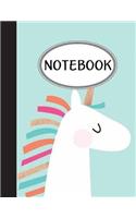 Notebook: Journal Dot-Grid, Graph, Lined, Blank No Lined: Cute Unicorn: Pocket Notebook Journal Diary, 110 pages, 8.5" x 11"
