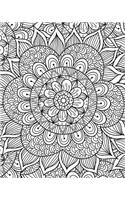 Bullet Journal Notebook Mandala Pattern 2: 172 Numbered Pages with 160 Dot Grid Pages, 6 Index Pages and 2 Key Pages in Large 8 X 10 Size for Journaling, Writing, Planning or Doodling.