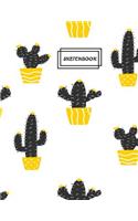 Sketchbook: Notebook Cute Cactus: Unruled (Unlined) Blank Notebook: 110 Pages of 8.5" x 11" notebook Blank Pages for Drawing, Doodling or Sketching (Sketchbooks