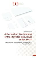 L'Information Économique Entre Identités Discursives Et Lien Social