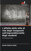 L'effetto dello stile di vita degli insegnanti sull'imprenditorialità degli studenti