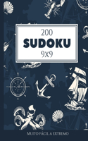 200 Sudoku 9x9 muito fácil a extremo Vol. 1: com soluções e quebra-cabeças bônus