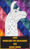 Malbücher für Erwachsene - Dickes Papier - Tier - Lama