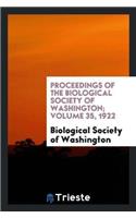 Proceedings of the Biological Society of Washington; Volume 35, 1922