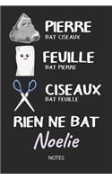 Rien ne bat Noelie - Notes: Noms Personnalisé Carnet de notes / Journal pour les filles et les femmes. Kawaii Pierre Feuille Ciseaux jeu de mots. Fournitures scolaires, premier