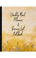 Weekly Meal Planner & Grocery List Notebook