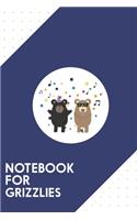 Notebook for Grizzlies: Dotted Journal with Party Bear music Design - Cool Gift for a friend or family who loves singing presents! 6x9 180 White dotted pages - You Can Use 