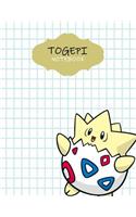 Togepi Notebook: Favorite Pokemon Grid Blankbook Journal