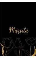 Mariela: Personalized Writing Journal for Women - Elegant Black and Gold