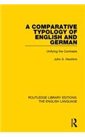 Comparative Typology of English and German