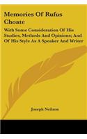 Memories Of Rufus Choate