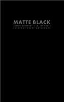 Matte Black Sketch Notebook, 5x8, 100 Pages