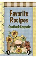 Favorite Recipes Cookbook Keepsake