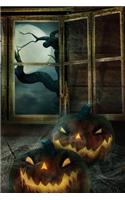 Jack-O-Lantern Cobweb Cabin Notebook: 150 Page Notebook Journal Diary