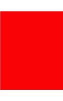 Notebook: bright red, school supplies, journaling, 80 pages