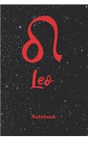 Leo Zodiac Sign Notebook