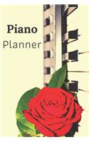 Piano Planner: Music Organizer, Calendar for Music Lovers, Schedule Songwriting, Monthly Organizer (110 Pages, Lined, 6 x 9)