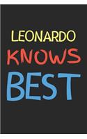 Leonardo Knows Best: Lined Journal, 120 Pages, 6 x 9, Leonardo Personalized Name Notebook Gift Idea, Black Matte Finish (Leonardo Knows Best Journal)