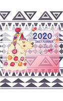2020 Daily Planner with Dot Grid Pages: Funny Llama Alpaca Day Calendar Notebook and Journal