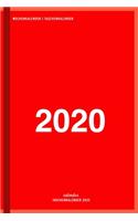 Terminplaner 2020 (Wochenkalender, Taschenkalender, Terminkalender): Kompakter Wochenplaner / Planer / Tagebuch, ca. A5, rot