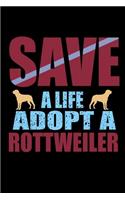 Save a Life Adopt a Rottweiler: 110 Game Sheets - Four in a Row Fun Blank Games - Soft Cover Book for Kids for Traveling & Summer Vacations - Mini Game - Clever Kids - 110 Lined pa