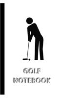 GOLF NOTEBOOK [ruled Notebook/Journal/Diary to write in, 60 sheets, Medium Size (A5) 6x9 inches]