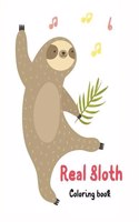 Real Sloth Coloring Book-40 Cute Unique Creative Cute Designs- Sloth Lover Coloring Book For Adults- Animals with Patterns Coloring Books-