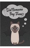 Siamese Cat Lined Notebook: A Halloween Themed Notebook for Siamese Lovers(14 Cat Halloween Notebooks and Journals)