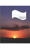 Composition Notebook: College Ruled 100 Sheets 200 Pages 7.5 X 9.25 School Journal Sunrise