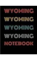 Wyoming Notebook: Blank Line Notebook (8.5 X 11 - 110 Blank Pages)