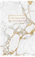 Notebook: Marble and Gold Sparkle 5.5 X 8.5 - A5 Size(1 Trendy Marble and Gold)