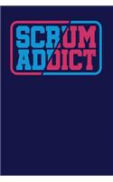 Scrum Addict: Dark Blue, Blue & Pink Design, Blank College Ruled Line Paper Journal Notebook for Project Managers and Their Families. (Agile and Scrum 6 x 9 inch 