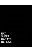 Eat Sleep Karate Repeat: Isometric Graph Paper Notebook: 1/4 Inch Equilateral Triangle