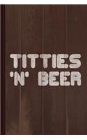 Titties N Beer Black Vintage Journal Notebook