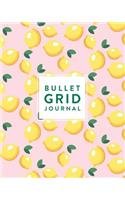 Bullet Grid Journal: Pink Lemons, 150 Dot Grid Pages, 8"x10"(Professionaly Designed Bullet Dot Grid Journal, Notebook and Diary for Sketching, Notes, Planning, I)