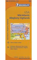 Midatlantic - Michelin Regional Map 582