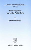 Die Burgschaft Auf Erstes Anfordern