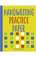 Handwriting practice paper