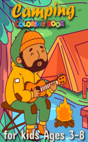 Camping Coloring Book for kids Ages 3-8
