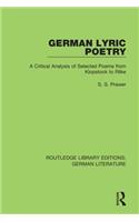 German Lyric Poetry