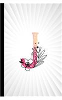 J: Monogram Initial Composition Notebook Watercolor & Floral Botanical Drawings Personalized Notebook for Girls & Women