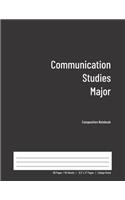 Communications Studies Major Composition Notebook: College Ruled Book for Students - Study, Write, Draw, Journal & more in this 110 page Workbook